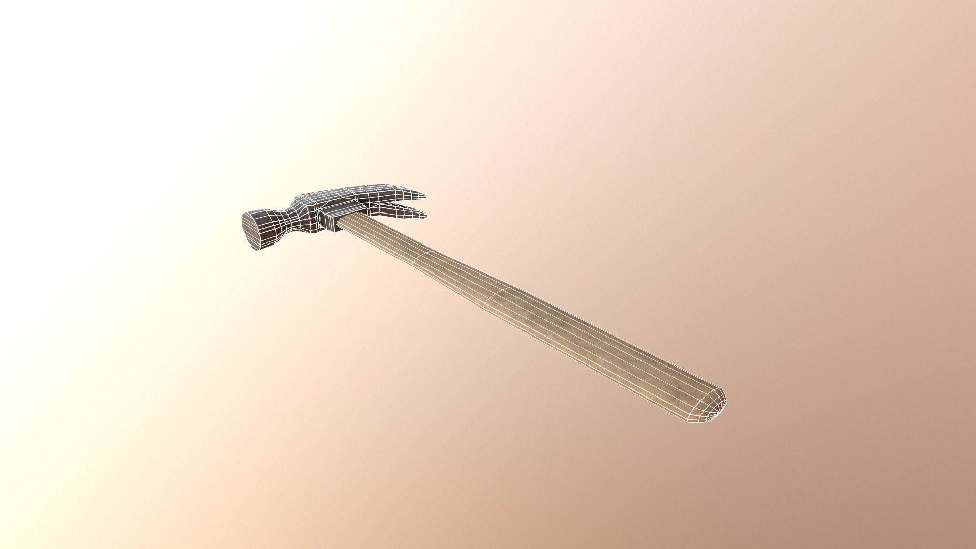 Hammer Low-poly 3D model_1