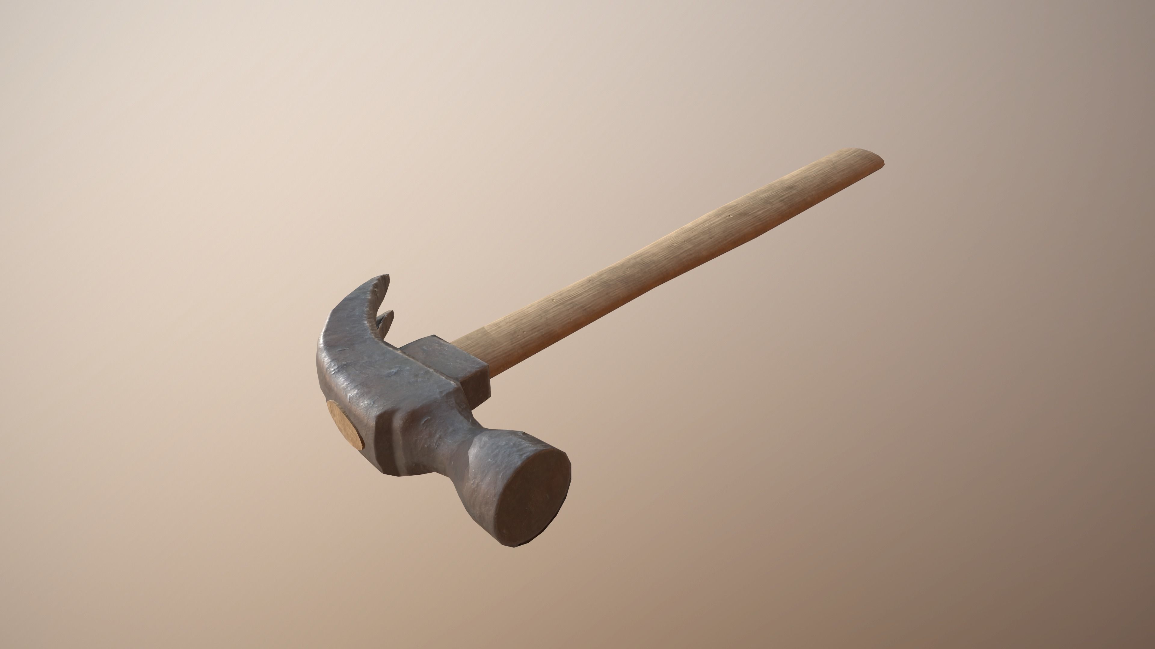 Hammer Low-poly 3D model_3