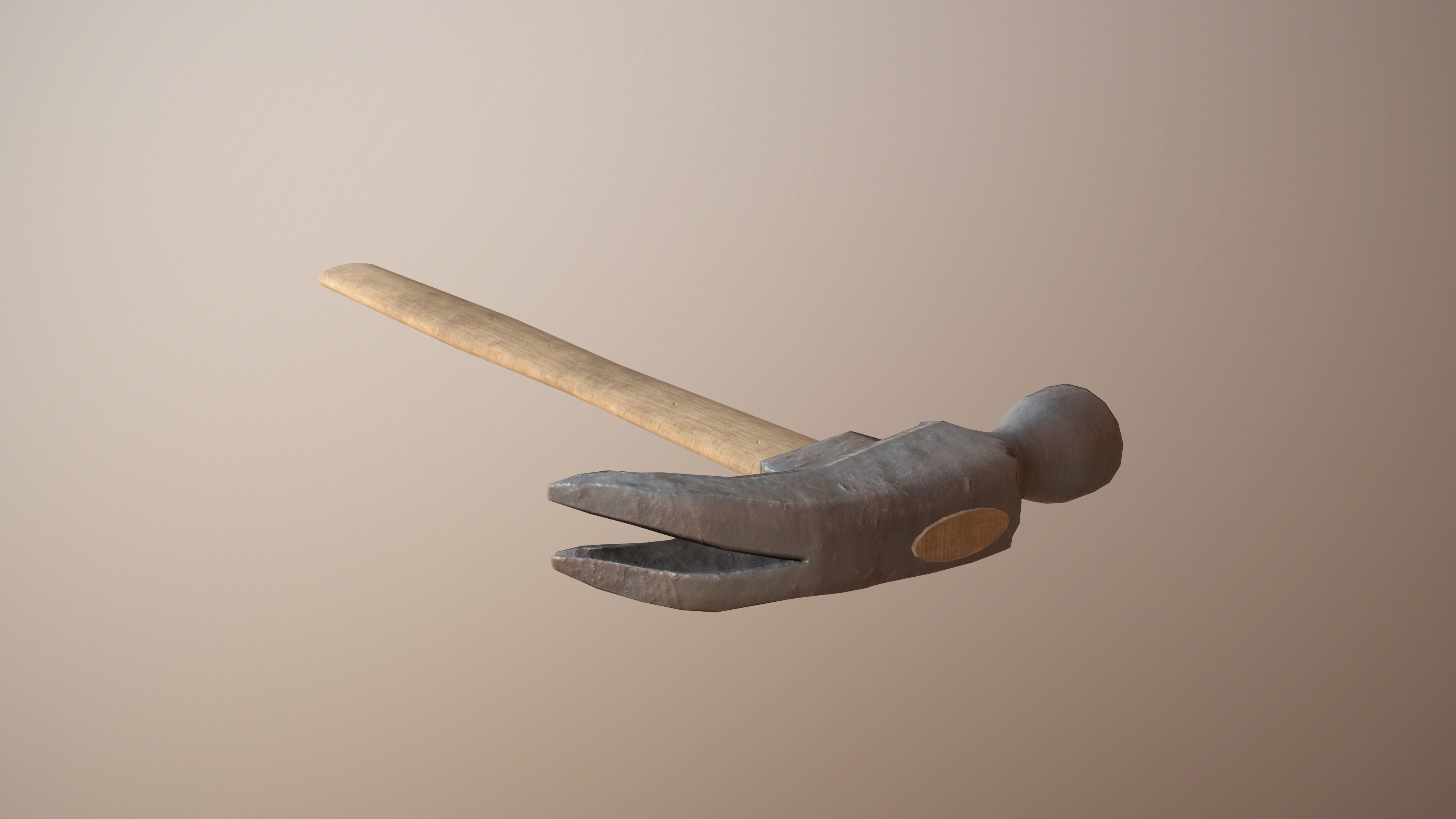 Hammer Low-poly 3D model_2