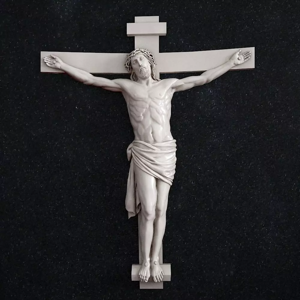 Jesus cross crucifix 3D print model_0