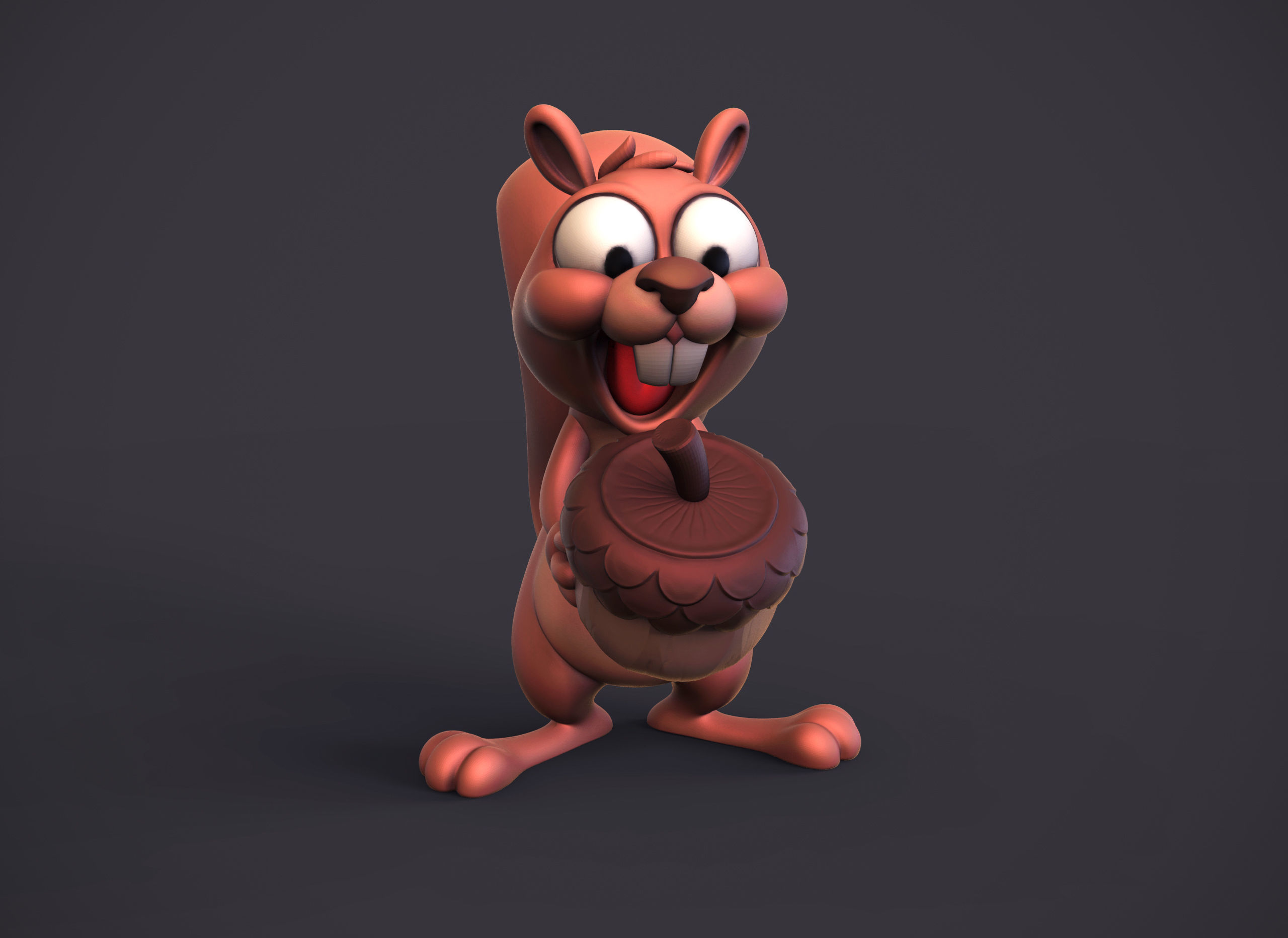 Excited squirrel  3D print model_24