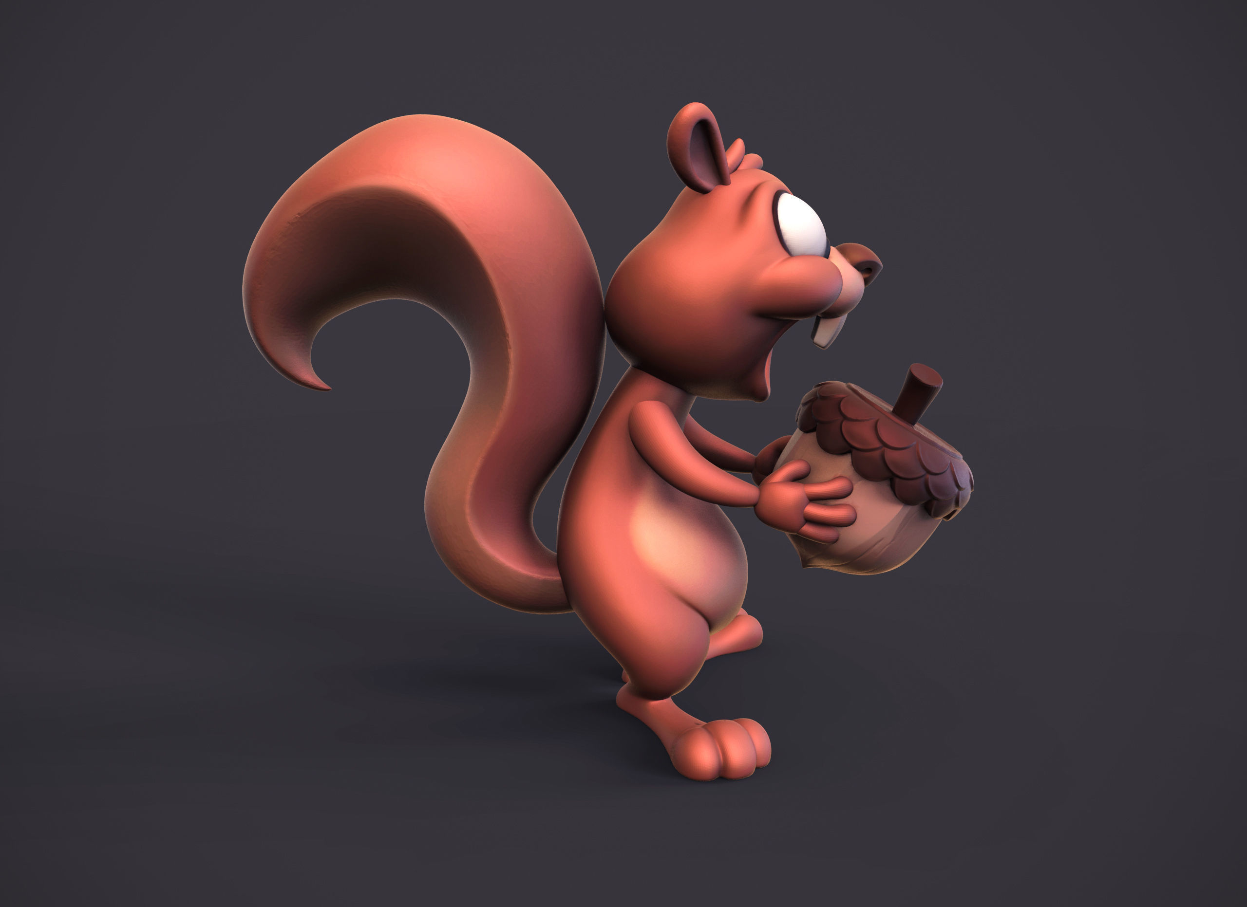Excited squirrel  3D print model_19