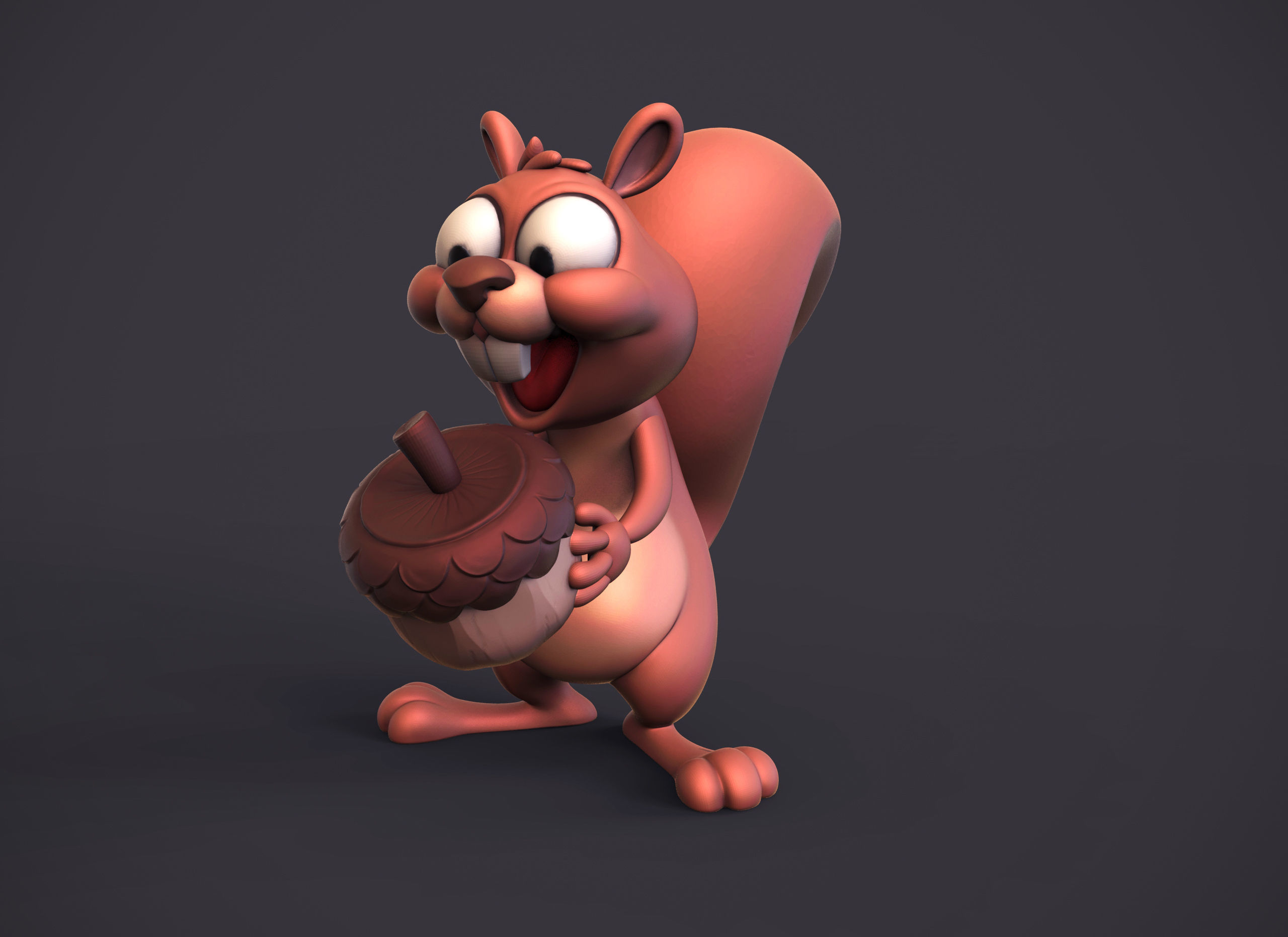 Excited squirrel  3D print model_27