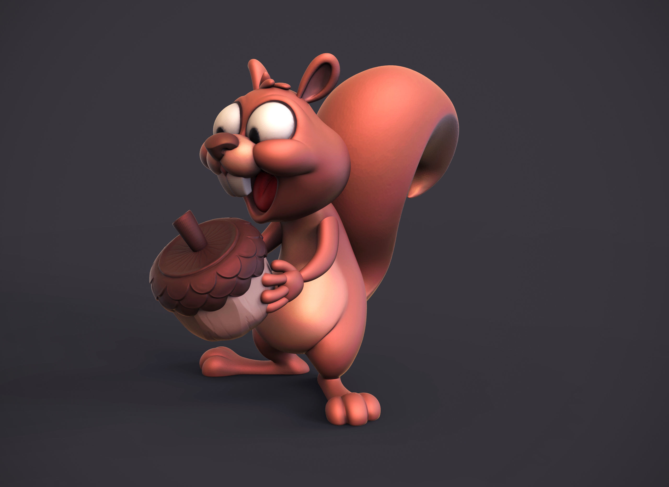 Excited squirrel  3D print model_28
