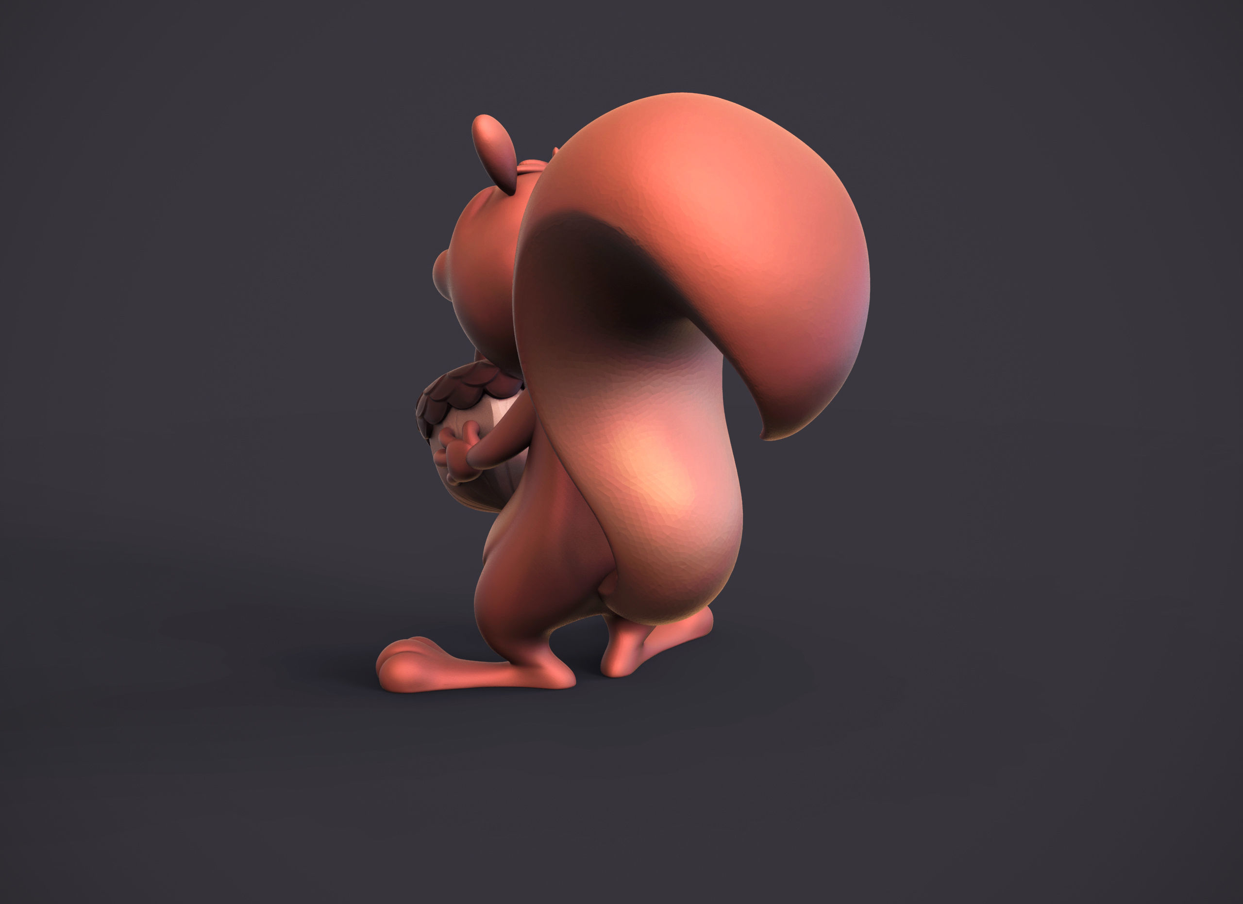 Excited squirrel  3D print model_8