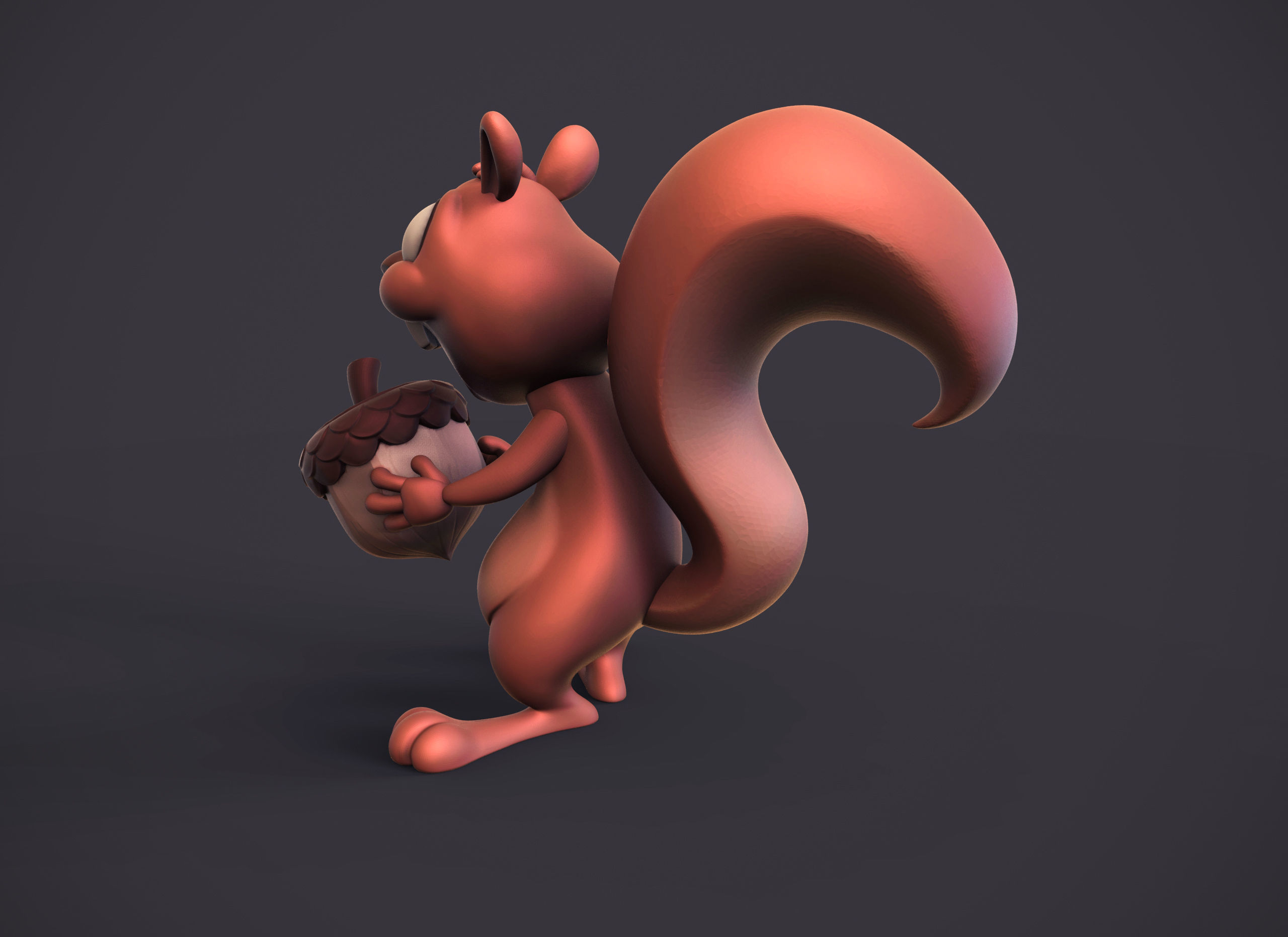 Excited squirrel  3D print model_2