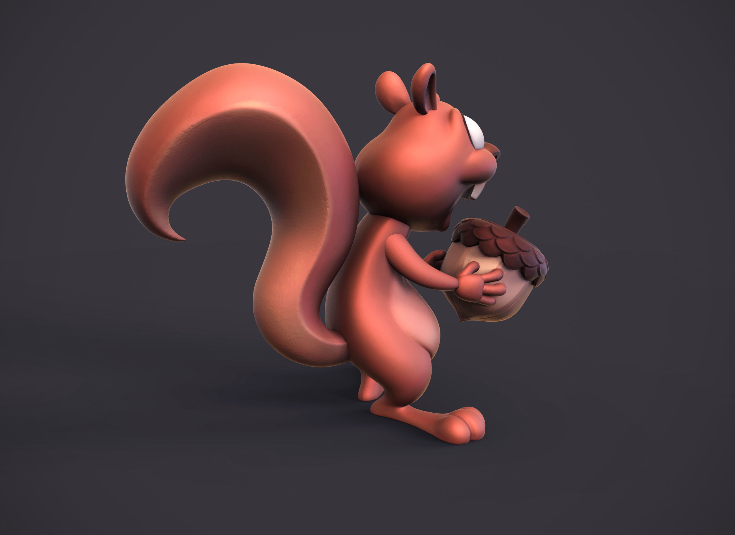 Excited squirrel  3D print model_14