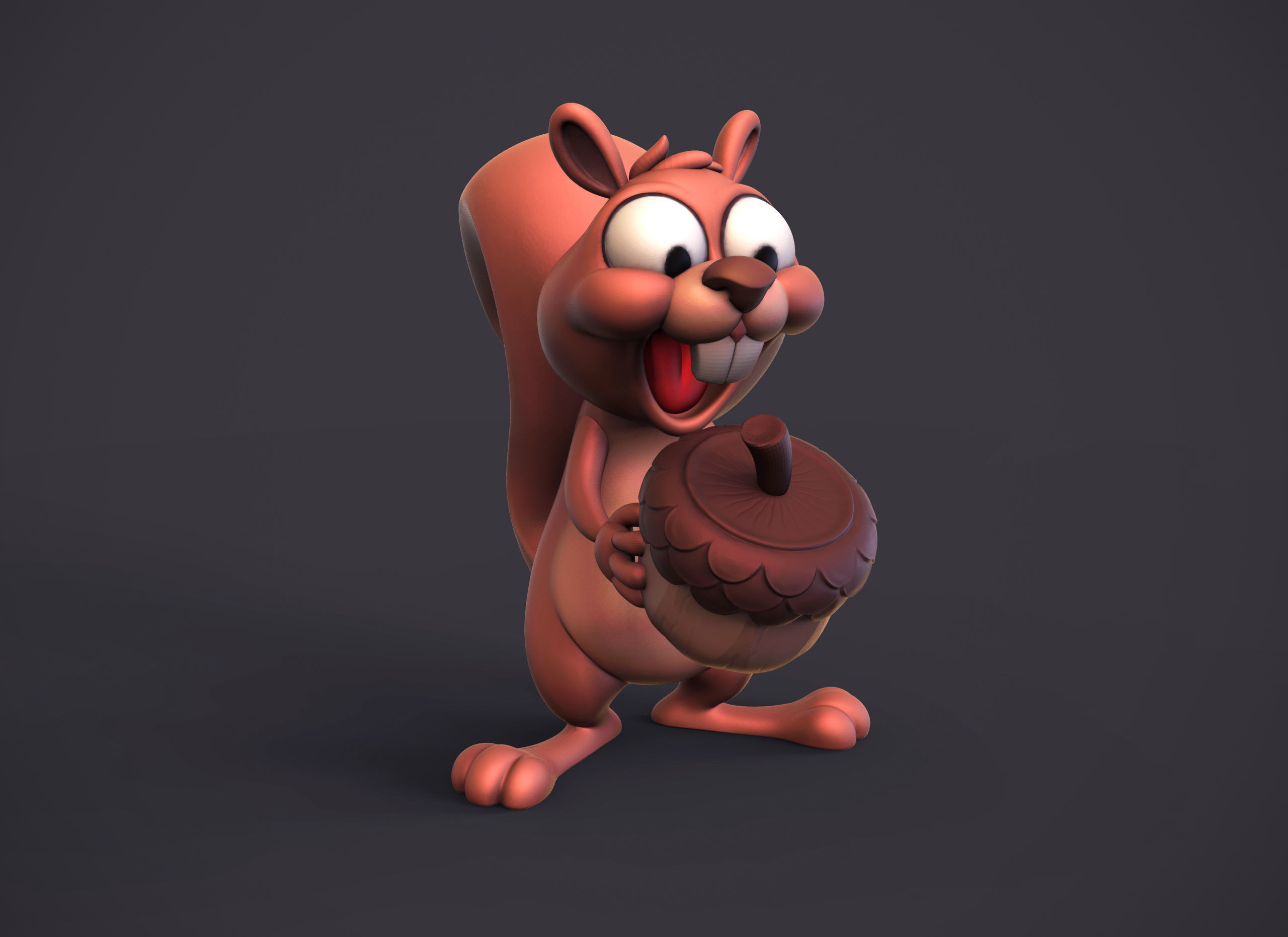 Excited squirrel  3D print model_21