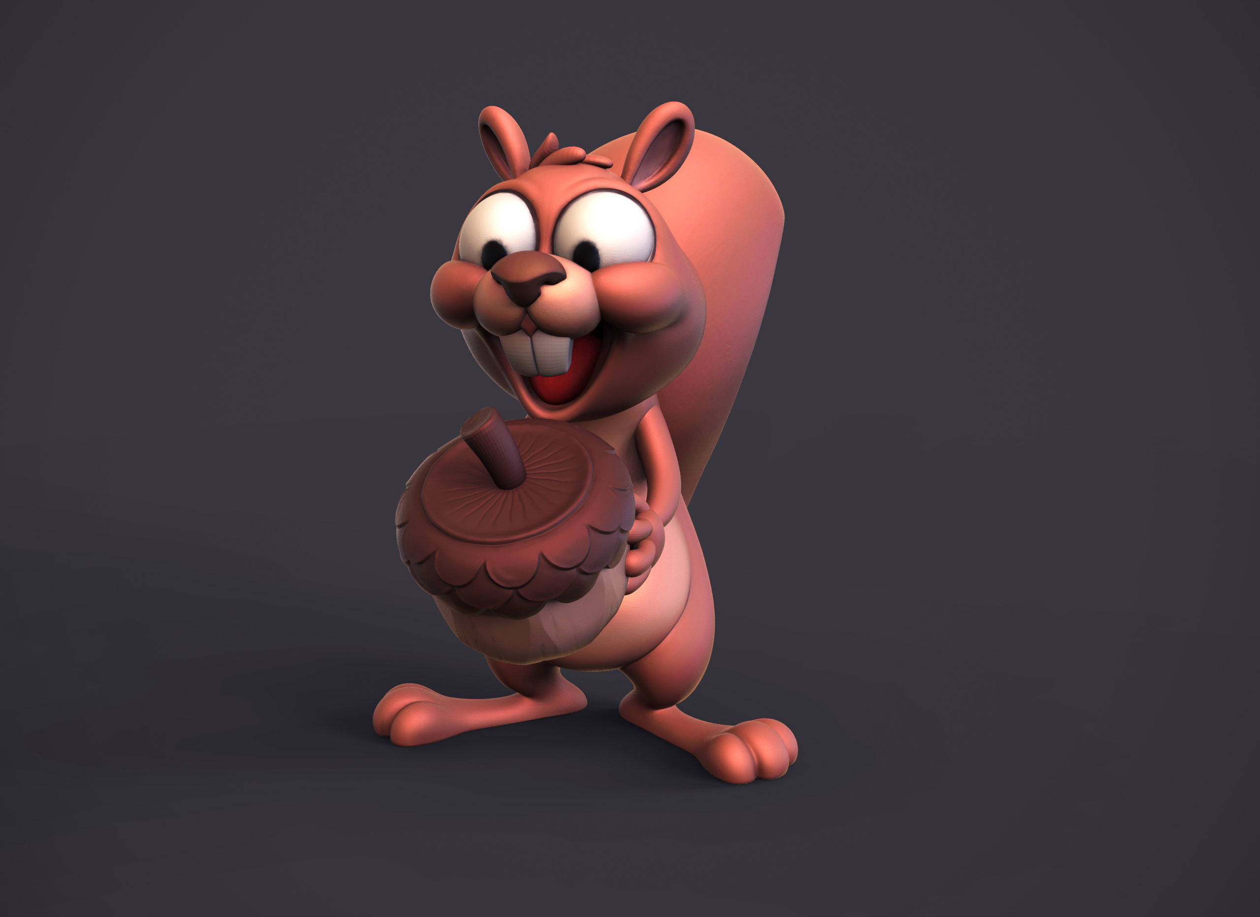 Excited squirrel  3D print model_26