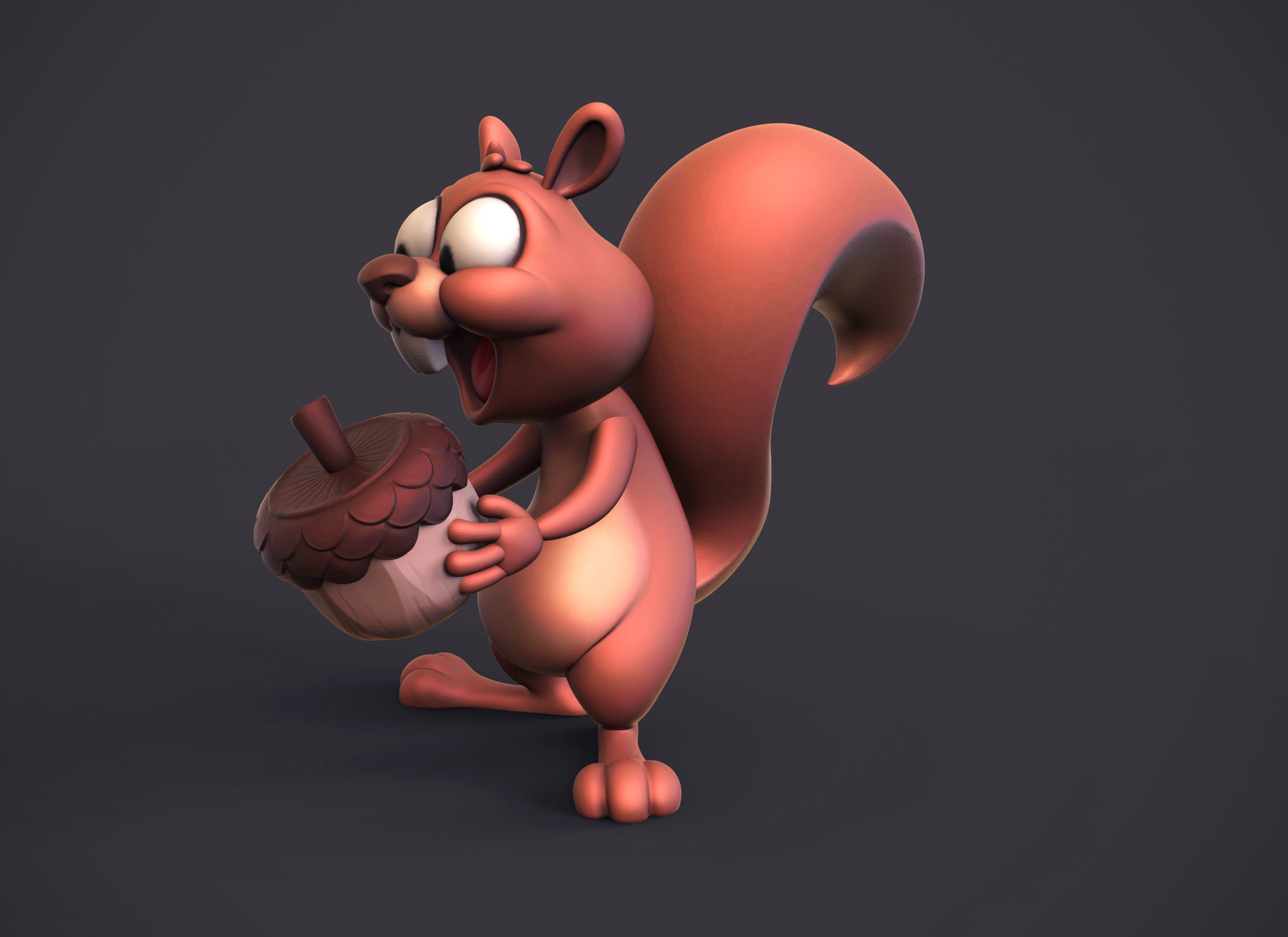 Excited squirrel  3D print model_29