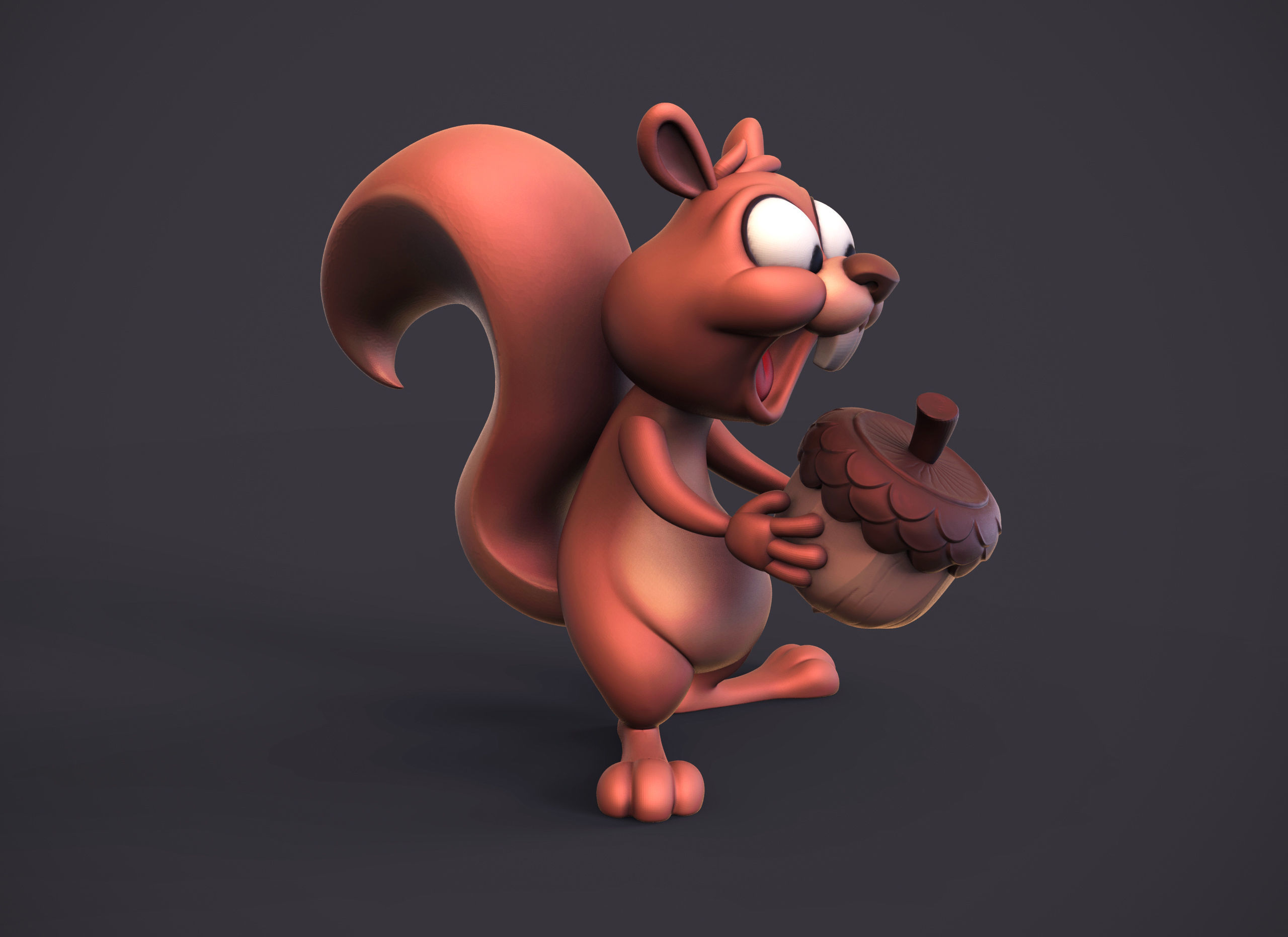 Excited squirrel  3D print model_18
