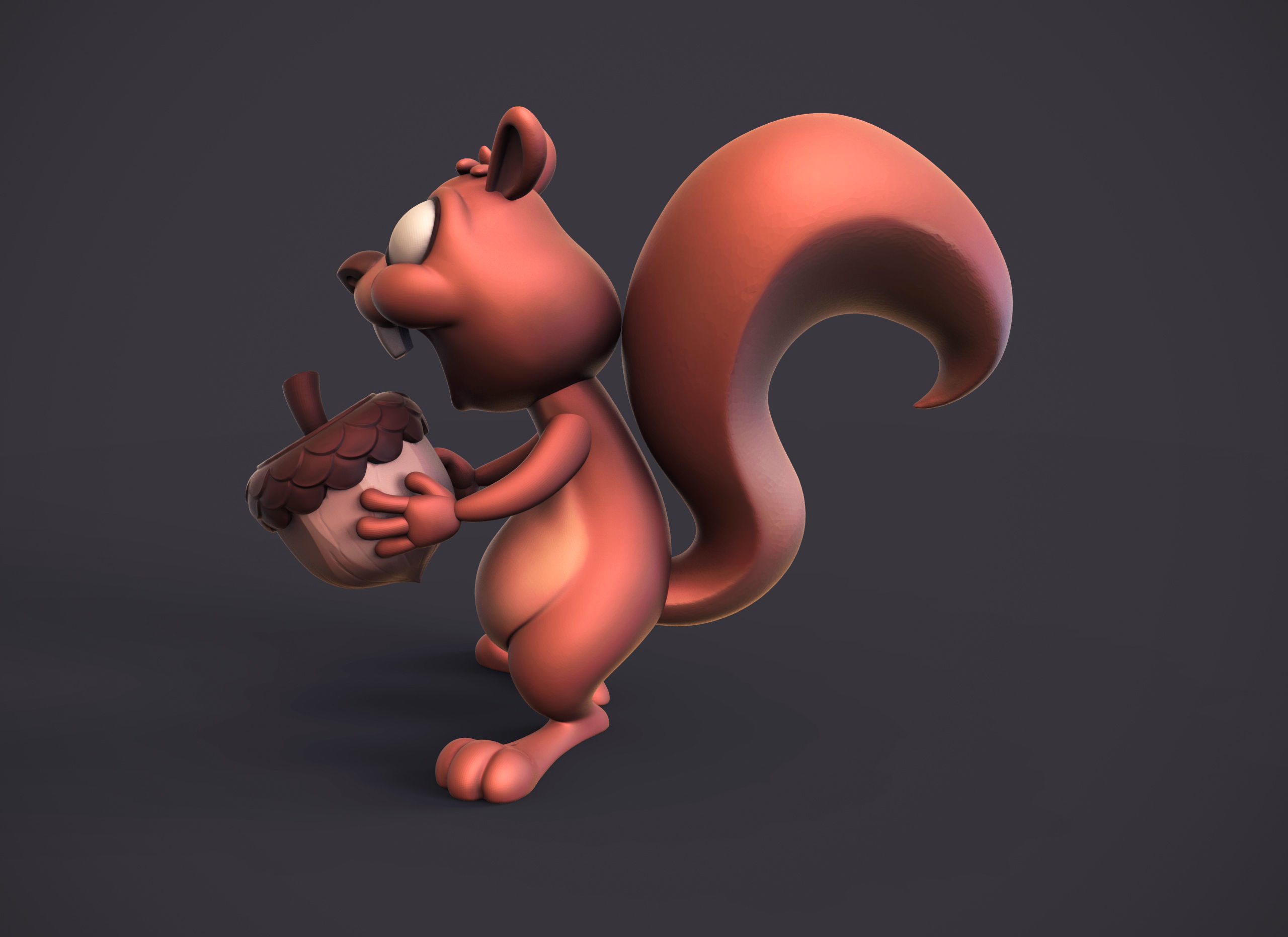 Excited squirrel  3D print model_5