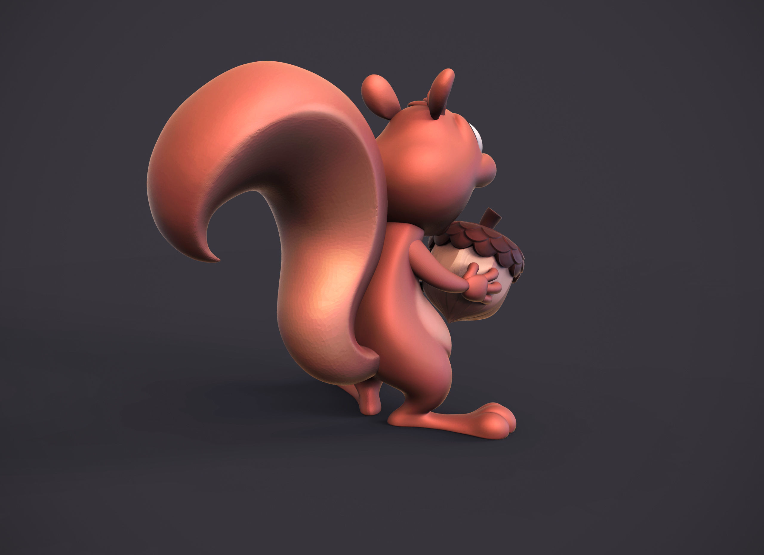 Excited squirrel  3D print model_15