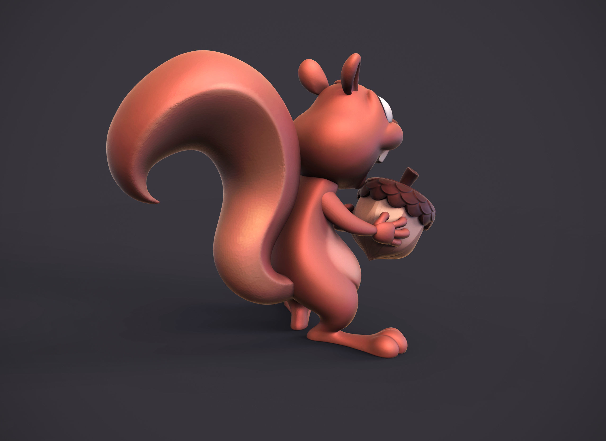 Excited squirrel  3D print model_17