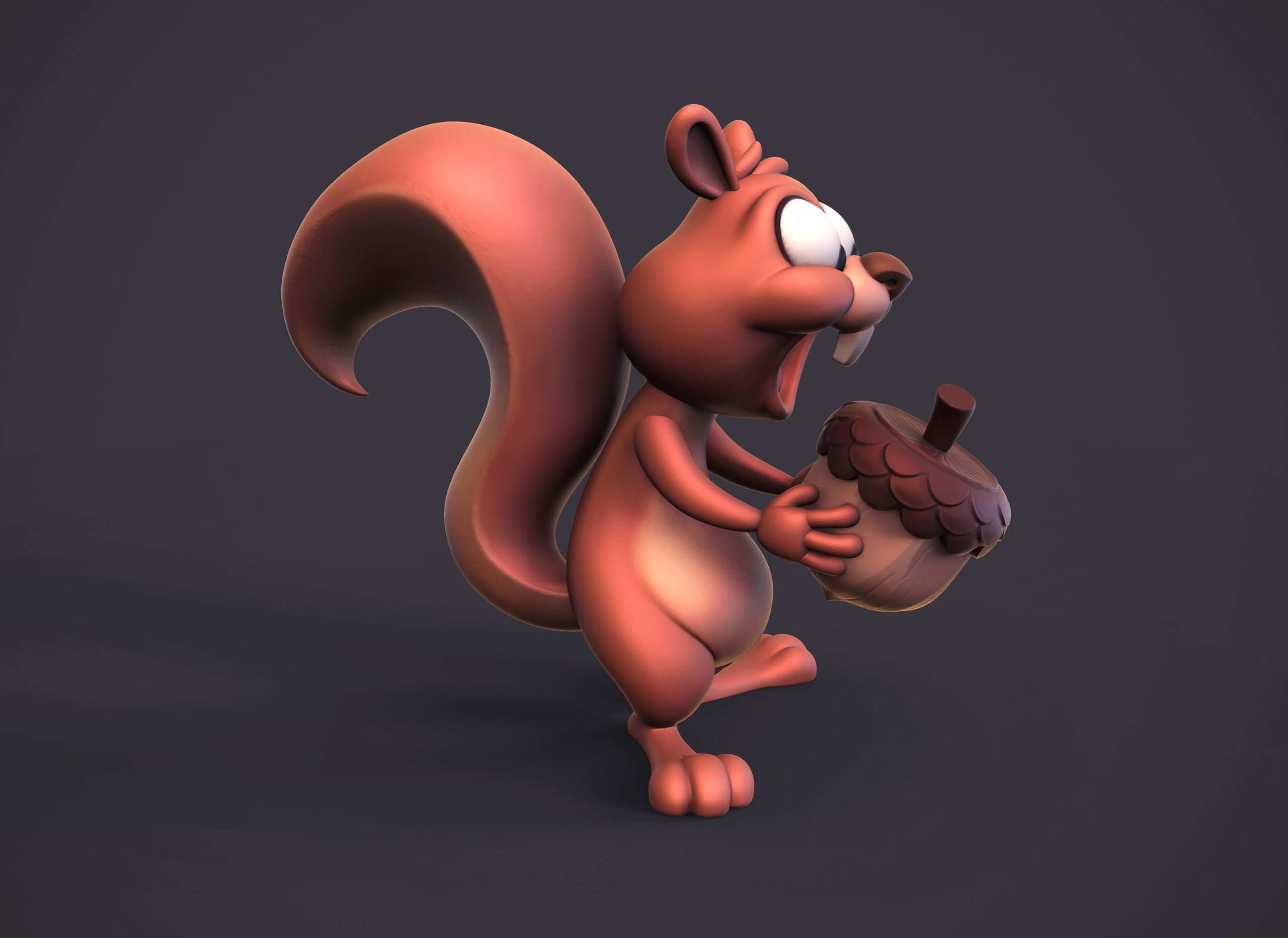 Excited squirrel  3D print model_20