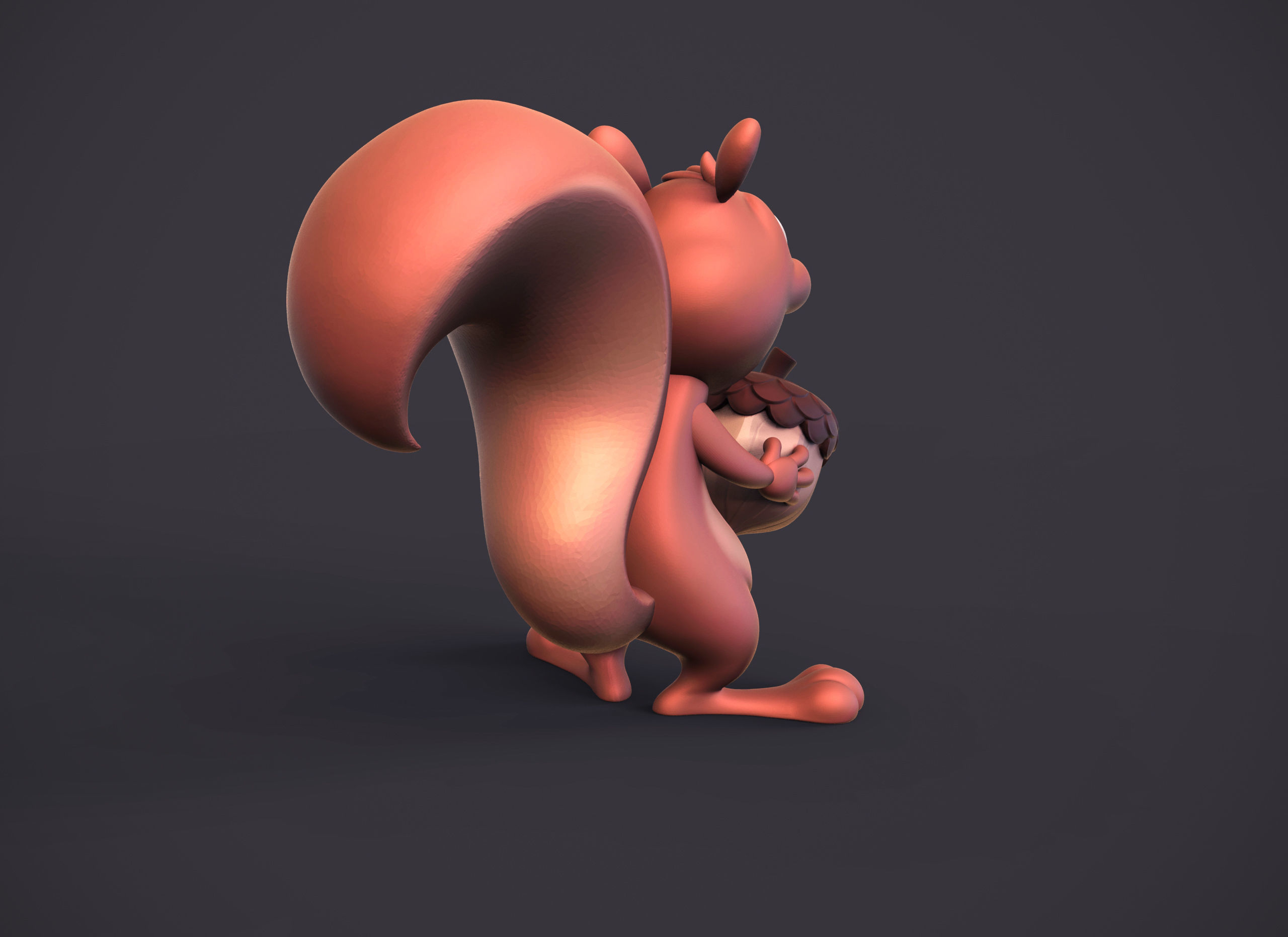 Excited squirrel  3D print model_13