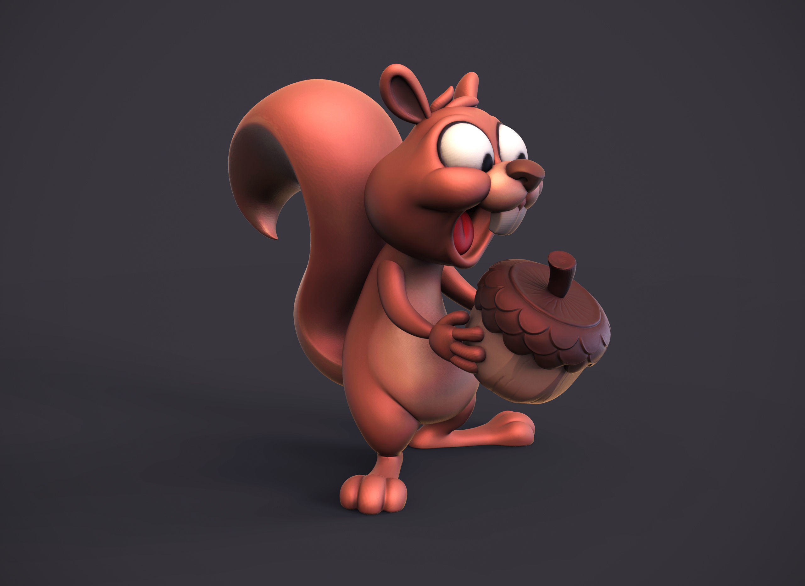 Excited squirrel  3D print model_22
