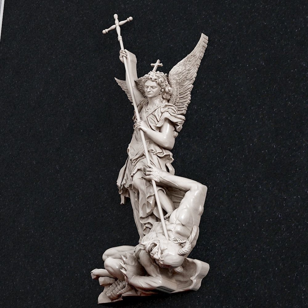 Jewelry pendant Archangel Michael 3D print model_2
