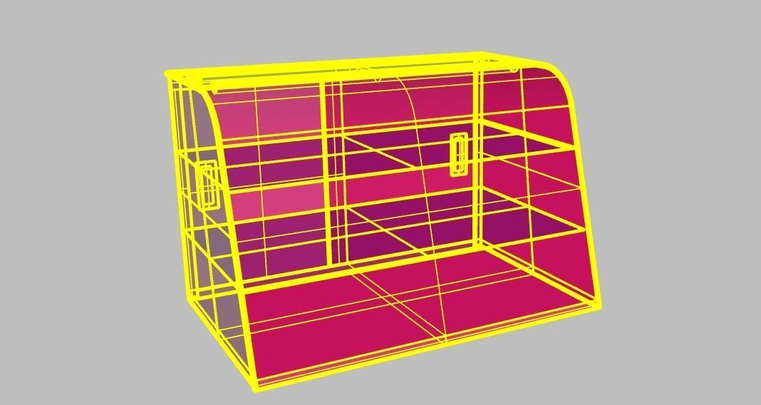 glass case 3D model_4