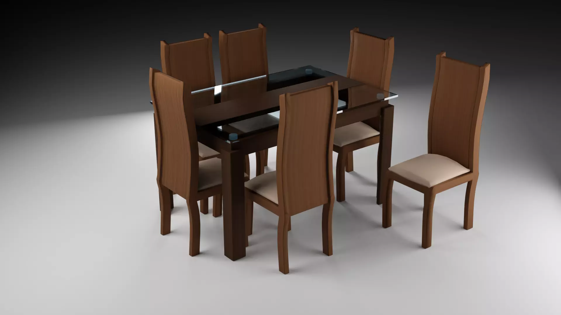 table and chairs Free 3D model