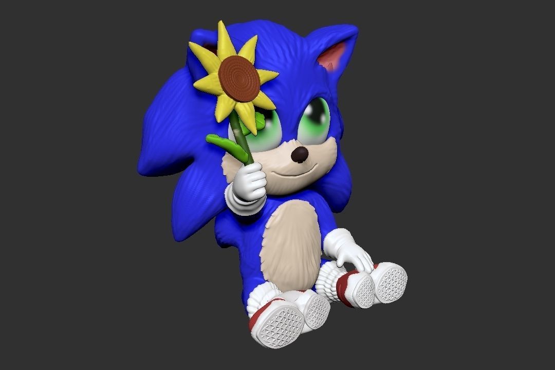 baby sonic SONIC THE MOVIE 3D print model_6