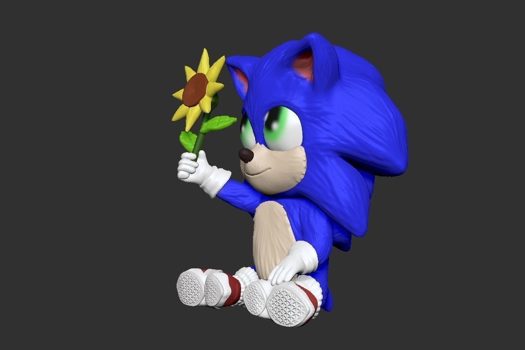 baby sonic SONIC THE MOVIE 3D print model_5