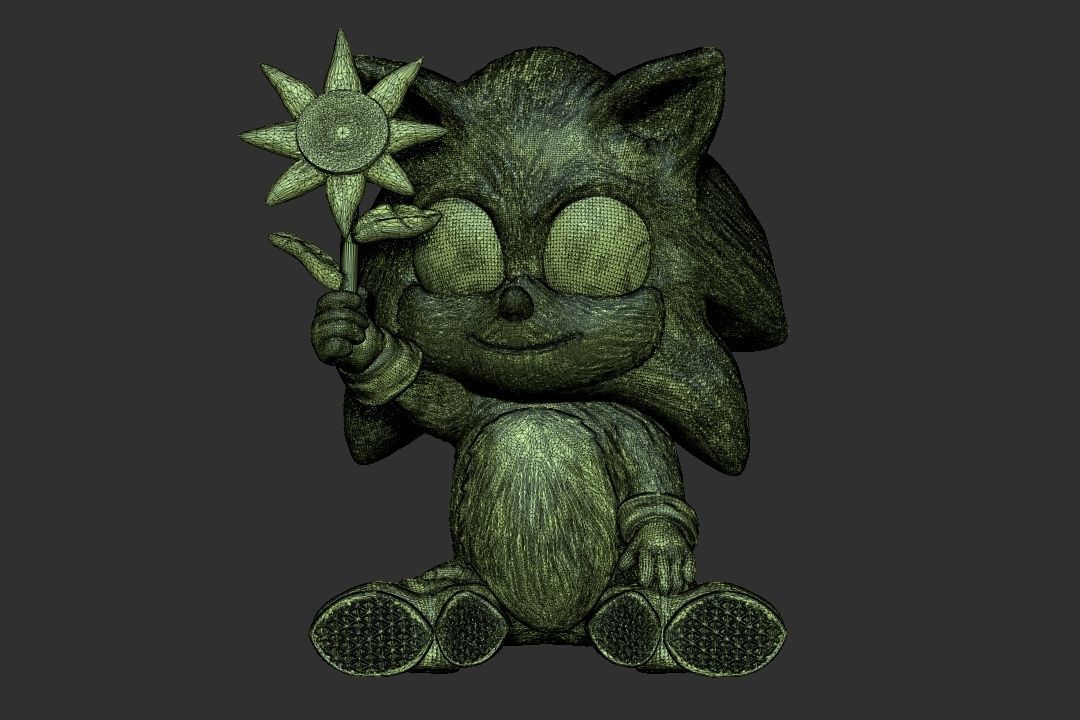 baby sonic SONIC THE MOVIE 3D print model_8