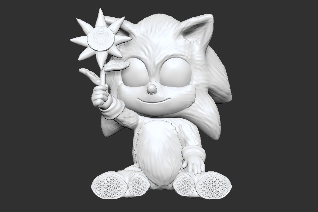 baby sonic SONIC THE MOVIE 3D print model_7