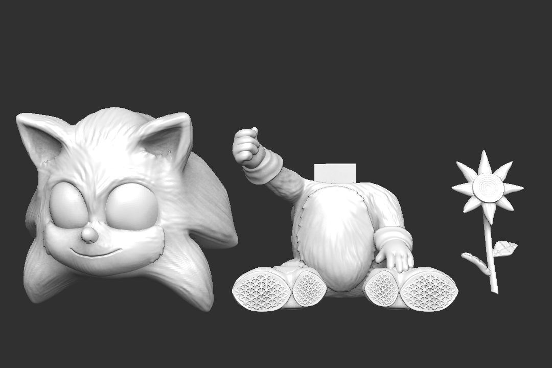 baby sonic SONIC THE MOVIE 3D print model_9