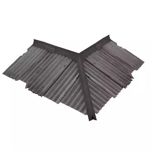 Balcony metais 01 30 Awning clay roof 06 Corner for Russia Low-poly 3D model