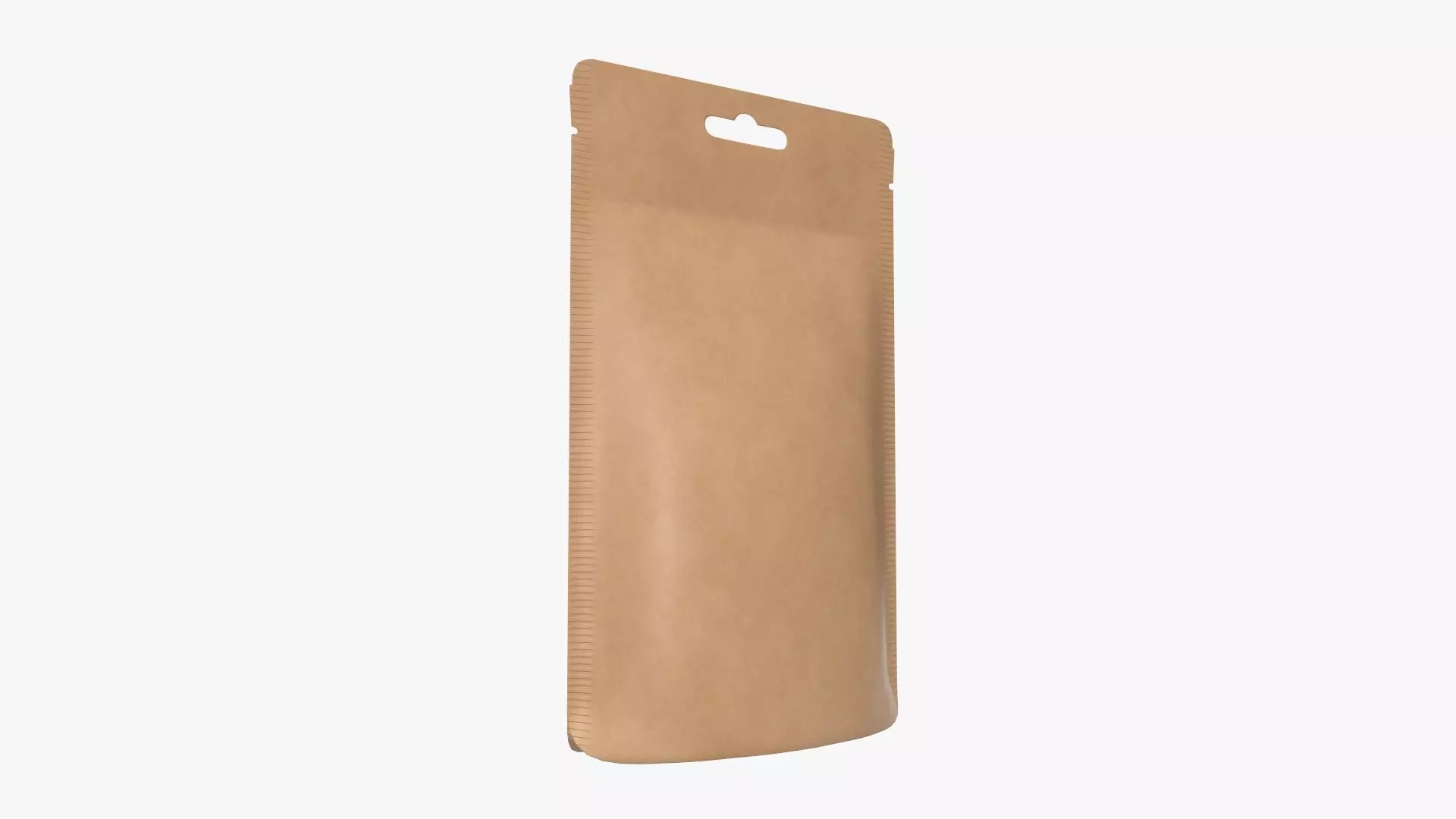 Craft paper pouch bag 01 3D model