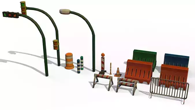 City Builder Pack Modular Urban Props with 3  Texture