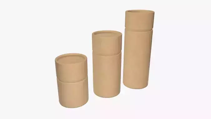 Craft paper tube 3D model