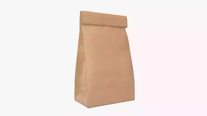 Craft paper package 01 3D model