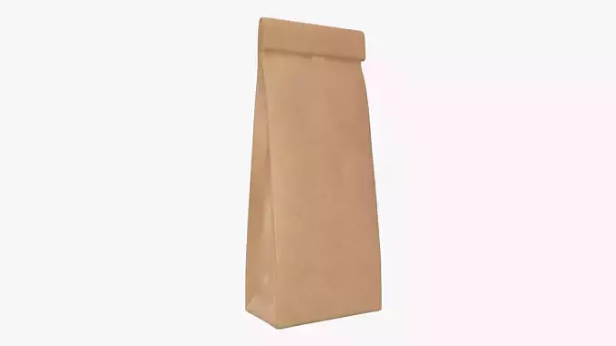 Craft paper package 02 3D model