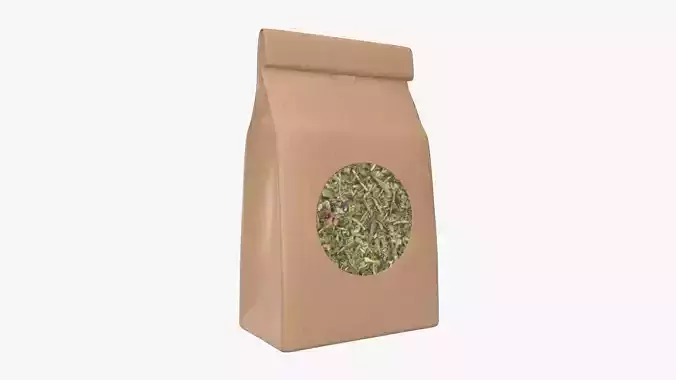 Craft paper package 03 3D model