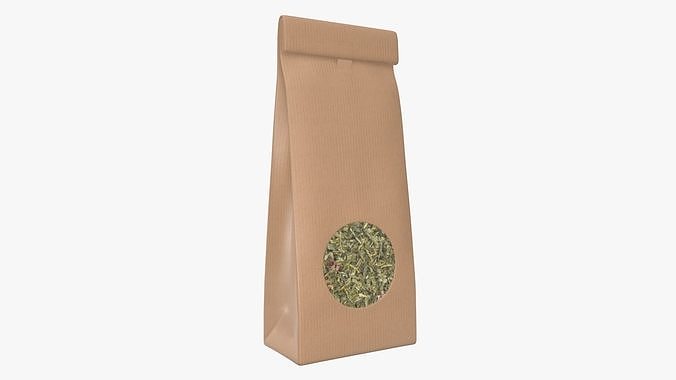Craft paper package 04 3D model