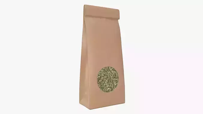 Craft paper package 04 3D model