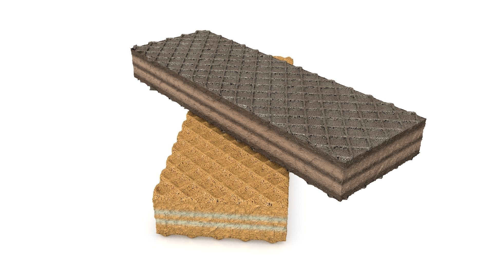 Wafer with Cream 3D model_8
