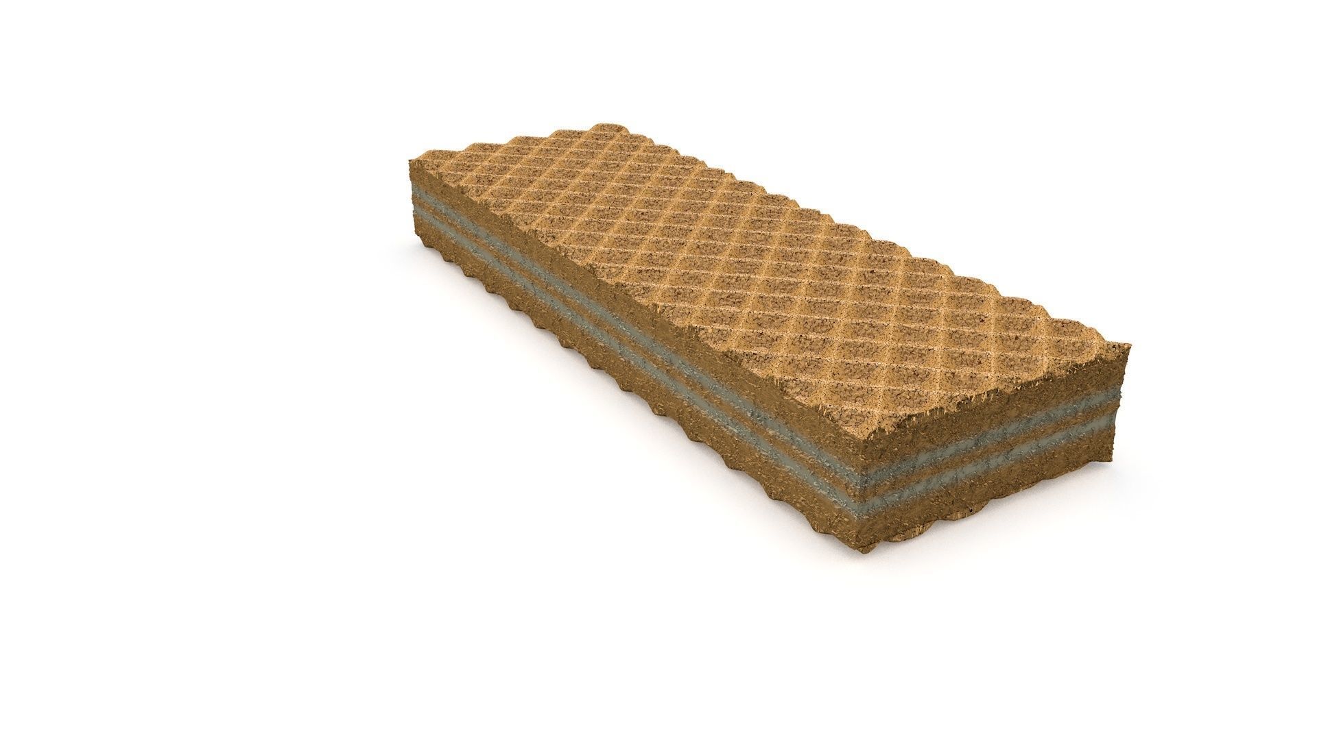 Wafer with Cream 3D model_2