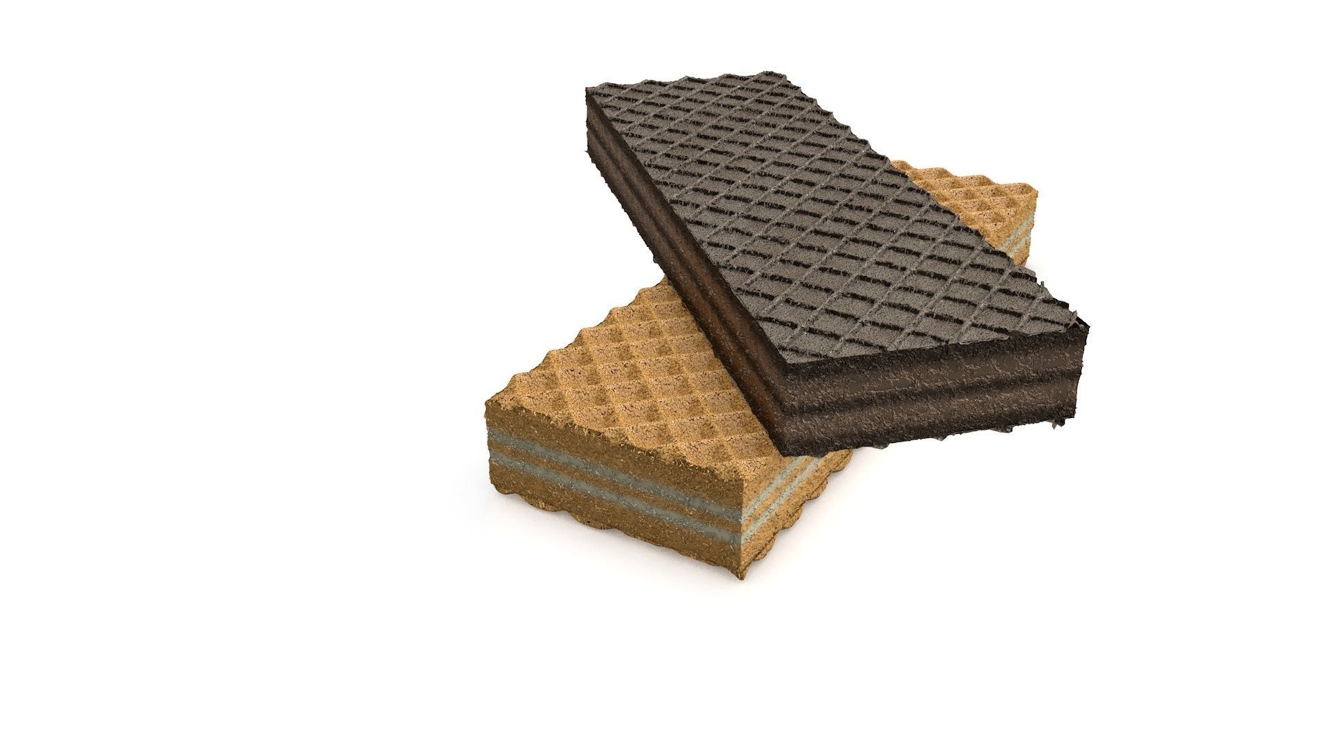 Wafer with Cream 3D model_6