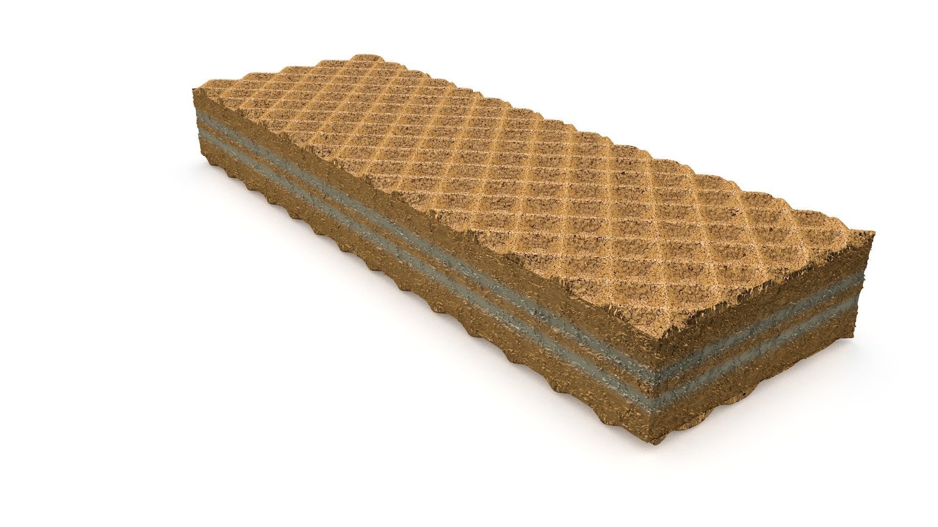 Wafer with Cream 3D model_4