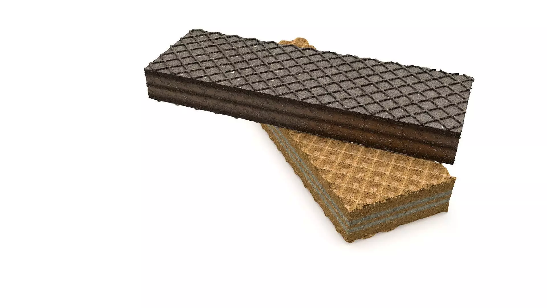 Wafer with Cream 3D model_0