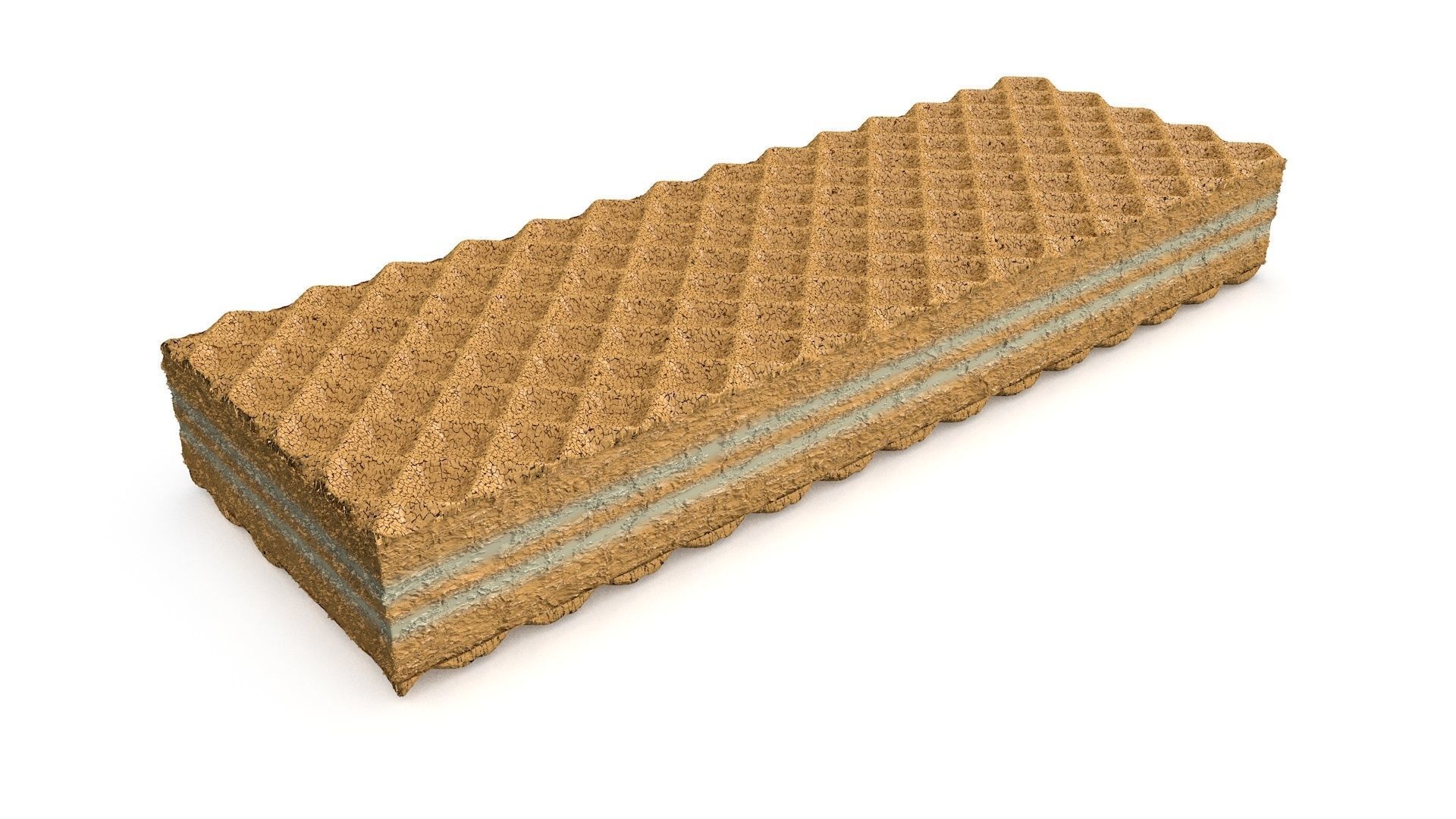 Wafer with Cream 3D model_3