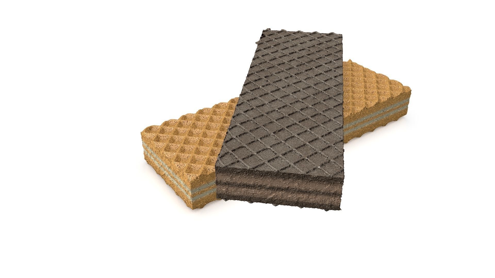 Wafer with Cream 3D model_7