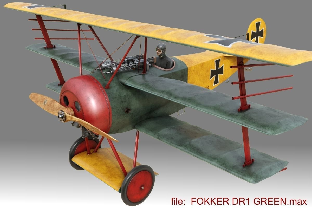 Fokker DR-1 3D model | CGTrader