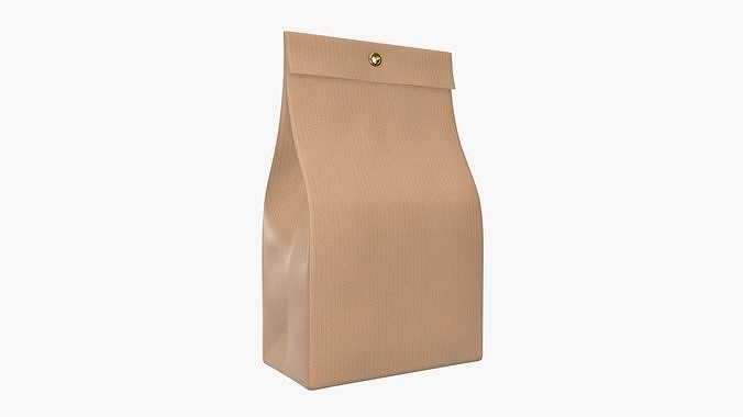 Craft paper package 07 3D model
