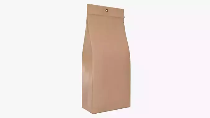 Craft paper package 08 3D model