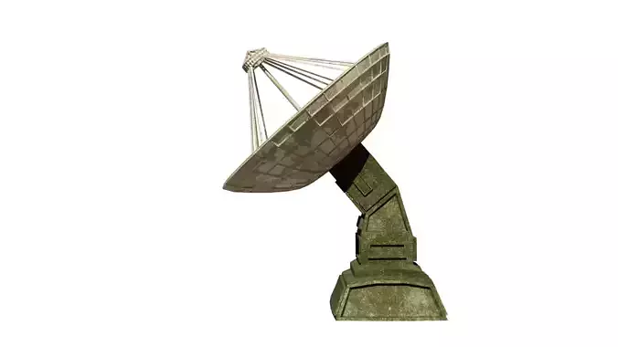 Parabolic antenna high detail  Low-poly 3D model