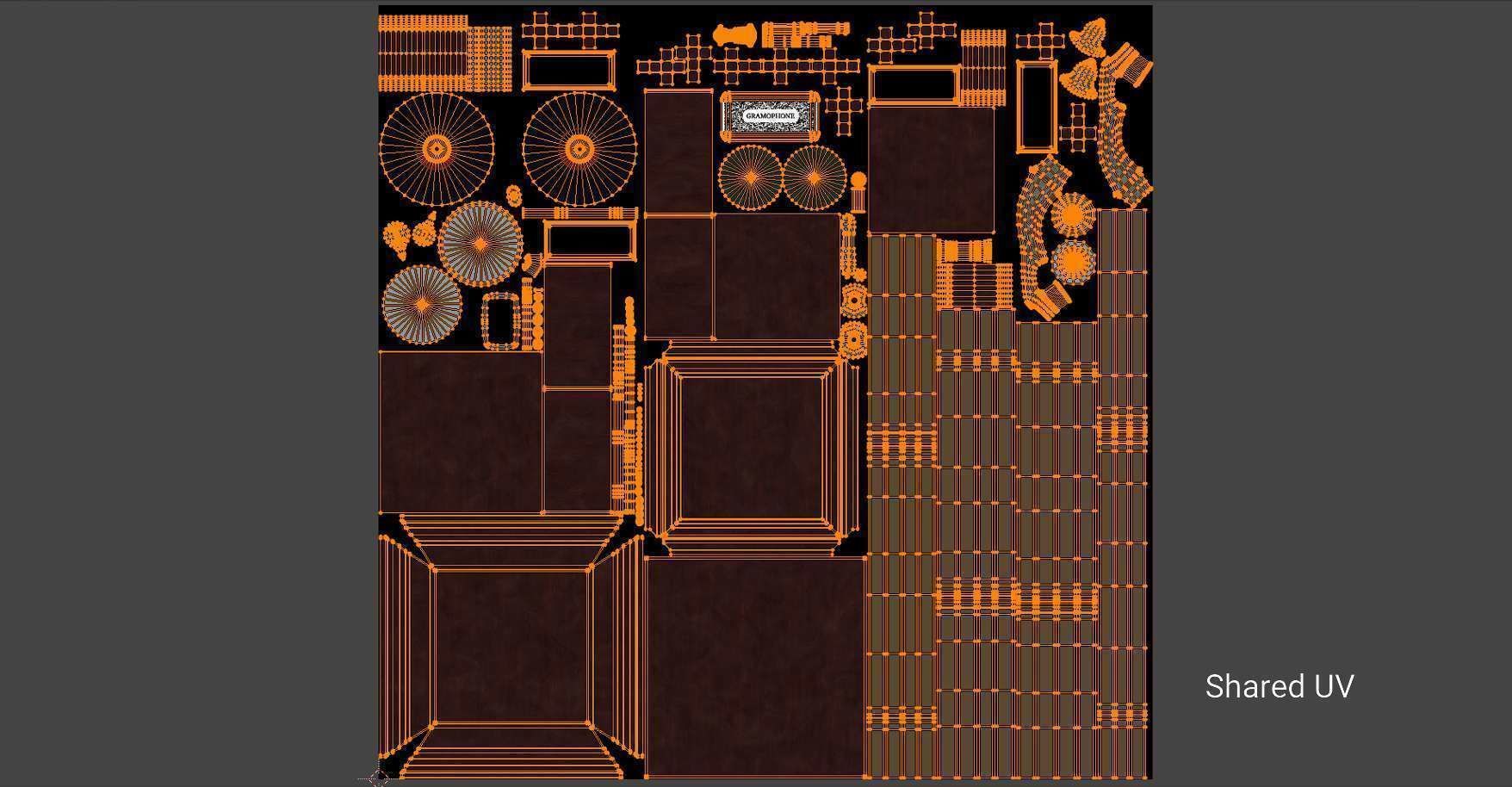 Gramophone Phonograph Low-poly 3D model_8
